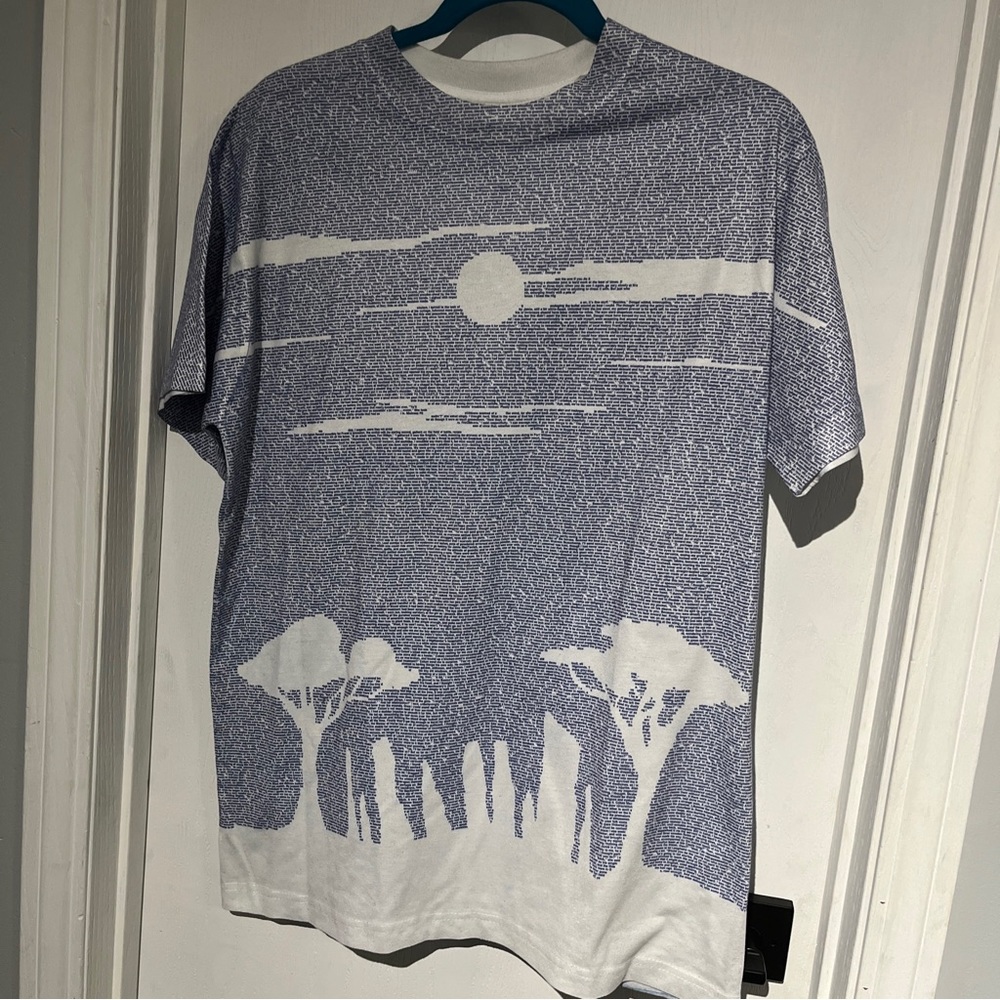 Mens lithograph T-shirt blue medium